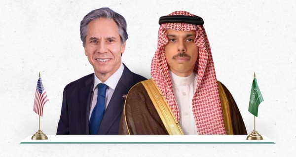 Foreign Minister Prince Faisal Bin Farhan received a phone call on Saturday from United States Secretary of State Antony Blinken.