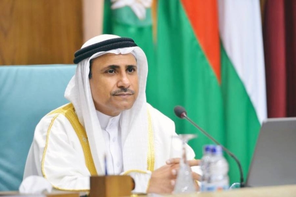 Adel Abdulrahman Al-Asoumi was re-elected as speaker of the Arab Parliament in Cairo on Saturday.