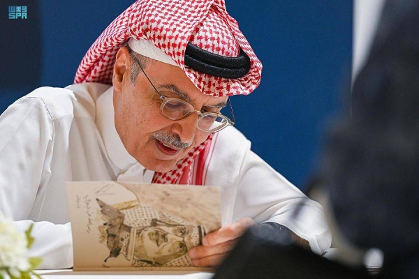 Eminent Saudi poet Prince Badr bin Abdul Mohsin said that Saudi culture in the era of Custodian of the Two Holy Mosques King Salman and Crown Prince Mohammed bin Salman is witnessing unprecedented keenness and attention. “The Saudi culture constitutes one of the elements of soft powers for Saudi Arabia in the Arab and Islamic world,” he said while attending the Riyadh International Book Fair. 