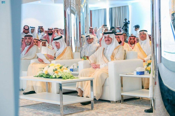 The Emir of Eastern Province Prince Saud bin Naif inaugurated the railway project linking the East Freight Train Network (Dammam - Riyadh) with the North Freight Train Network, passing through Jubail, in a ceremony held here on Sunday. He also opened the internal railway network project in the Jubail Industrial City.