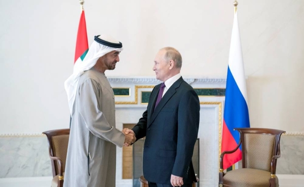 The reception hosted in Saint Petersburg by Russian President Vladimir Putin in honor of Sheikh Mohamed Bin Zayed.