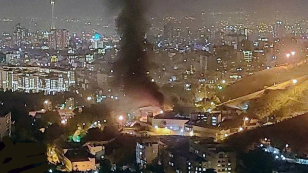 Screenshot of the Iran prison fire. — courtesy Twitter