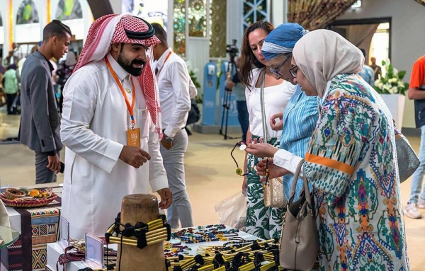 The Saudi Arabia's pavilion at the Turathna Exhibition witnessed the presence of several craftspeople from the different regions in the Kingdom of Saudi Arabia.