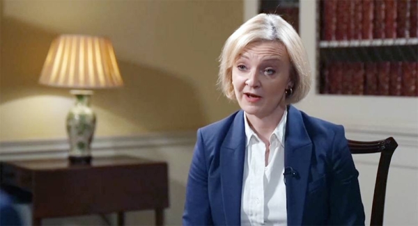 Britain’s Prime Minister Liz Truss during an interview in London recently. — courtesy photo