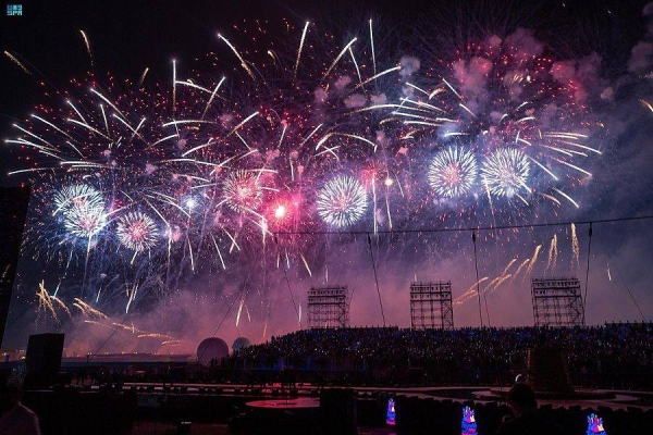 The General Entertainment Authority (GEA) said that the Riyadh Season had set a new Guinness record, achieving the most remote operated multirotors/drones launching fireworks simultaneously.