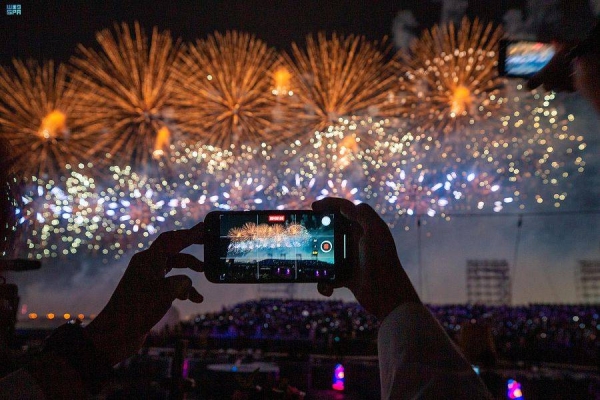 The General Entertainment Authority (GEA) said that the Riyadh Season had set a new Guinness record, achieving the most remote operated multirotors/drones launching fireworks simultaneously.