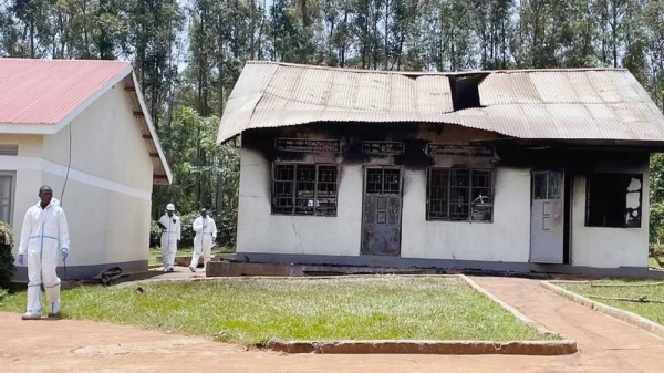 A forensic team is investigating the cause of the fire at the Salama School for the Blind. — courtesy photo