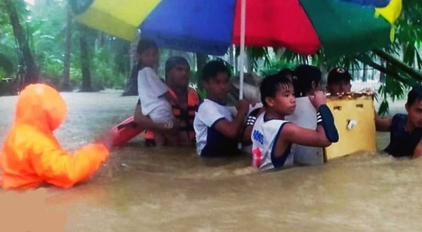 Fierce wind and heavy rain from storm Nalgea batters the Philippines