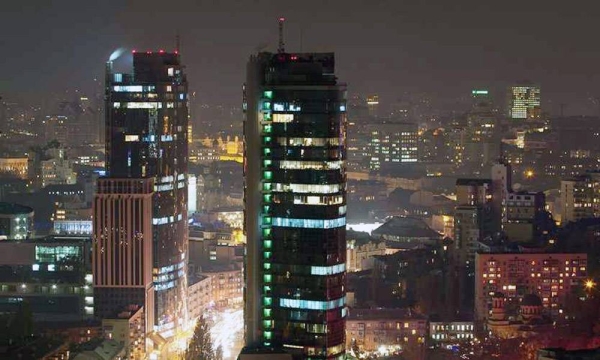 File photo of Kyiv at night.