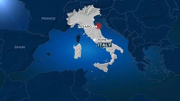 The earthquake’s epicenter was 35 kilometers offshore from the coastal city of Pesaro. — courtesy Euronews