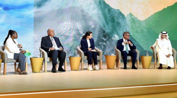 Minister of Energy Prince Abdulaziz Bin Salman in a panel discussion titled “The importance of climate action” at the SGI forum in Sharm El-Sheikh Sunday.