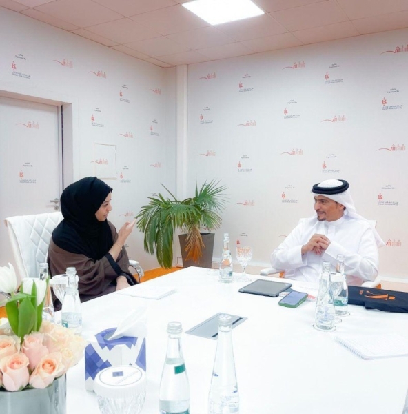 Sharjah International Book Fair Director Ahmed Al-Amiri speaking to Saudi Gazette's Samar Al Harthy.