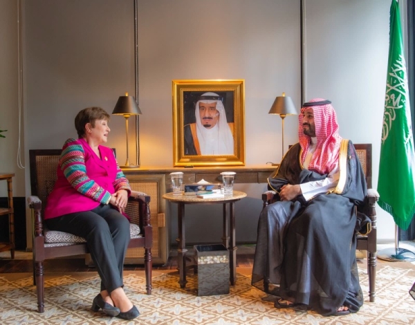 Crown Prince and Prime Minister Mohammed Bin Salman, head of Saudi Arabia’s delegation participating in the G20 Leaders Summit in Bali, met here Tuesday with International Monetary Fund (IMF) Managing Director Kristalina Georgieva on the sidelines of the summit.