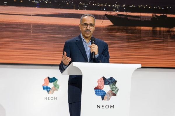 Nadhmi Al-Nasr, CEO of NEOM, addressing investors and business partners in Berlin and Paris.