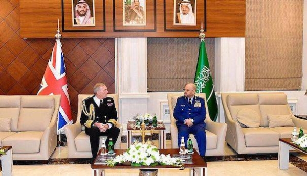 Chief of General Staff of the Kingdom of Saudi Arabia Lt. Gen. Fayyad Bin Hamed Al-Ruwaili received Tuesday Chief of the Defense Staff of the United Kingdom Adm. Sir Tony Radakin.