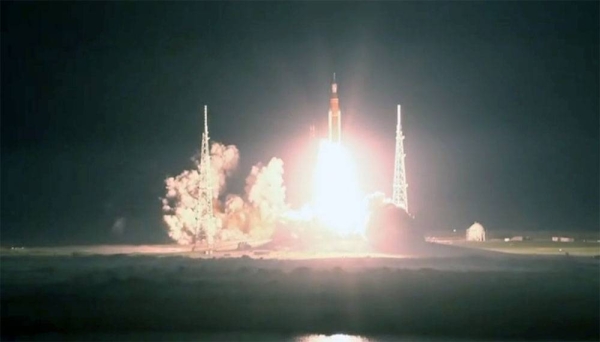 NASA’s new moon rocket lifts off from Launch Pad 39B at the Kennedy Space Center in Cape Canaveral, Fla., Wednesday, Nov. 16, 2022. — courtesy photo