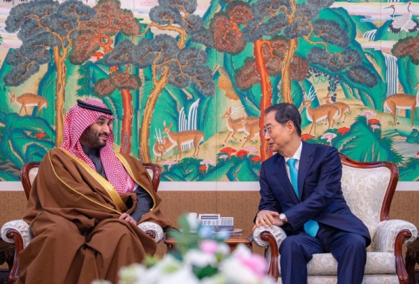 During the officials talks, the Crown Prince and the Korean prime minister reviewed the friendly bilateral relations between the two countries.