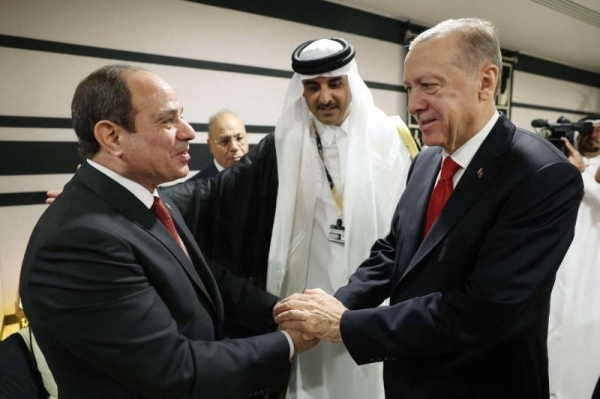 Sisi, Erdogan met Sunday in Doha on sidelines of World Cup opening.