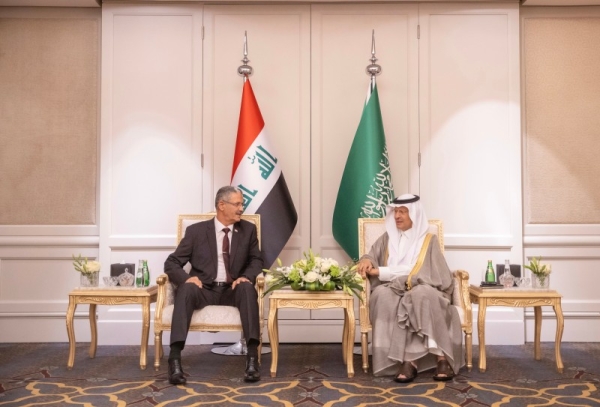 Saudi Energy Ministry Prince Abdulaziz bin Salman and Iraqi Deputy Prime Minister for Energy Affairs and Oil Minister Eng. Hayan Abdul Ghani Al-Swad hold a meeting in Riyadh on Thursday.