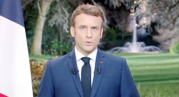 French President Emmanuel Macron seen in this file photo.