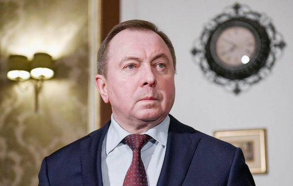 Belarusian Foreign Minister Vladimir Makei, who has died aged 64, seen in this file photo.