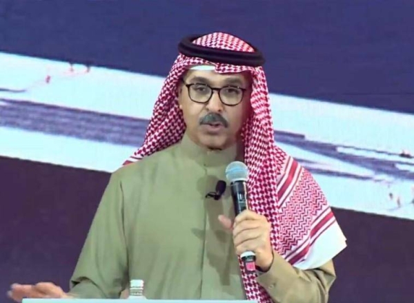Nadhmi Al-Nasr, CEO of NEOM addressing the World Travel and Tourism Council Global Summit in Riyadh on Wednesday.