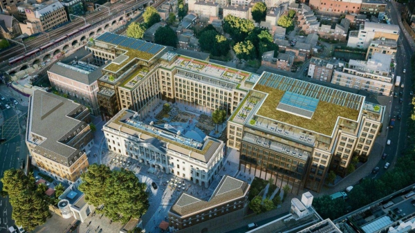 An artist's impression of the proposed Chinese Embassy in London