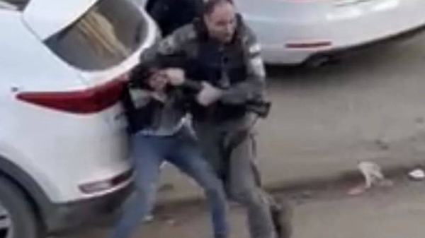 Footage showed Ammar Mefleh trying to grab the police officer's weapon during the struggle