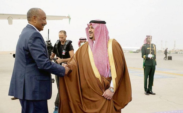 At King Khalid International Airport, Chairman of the Sudanese Transitional Sovereignty Council Lt. Gen. Abdel Fattah Al-Burhan  was received by Prince Mohammed Bin Abdulrahman Bin Abdulaziz, Deputy Governor of Riyadh Region.