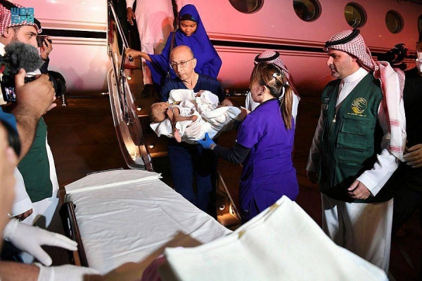 Nigerian conjoined twins Hassana and Hasina arrive in Riyadh for evaluation