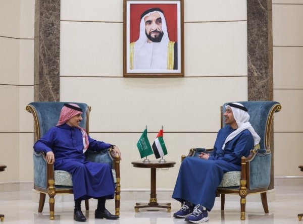 UAE Minister of Foreign Affairs and International Cooperation Sheikh Abdullah Bin Zayed met on Sunday Minister of Foreign Affairs Prince Faisal Bin Farhan.