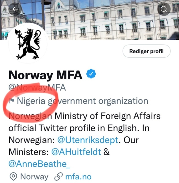 Twitter places labels and small flag icons on some accounts to signal an affiliation with governments.