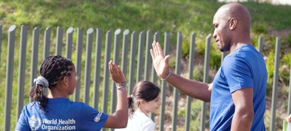 WHO Goodwill Ambassador Didier Drogba, a supporter of the UN-backed #BringTheMoves campaign, which encourages youngsters to be active. — courtesy WHO