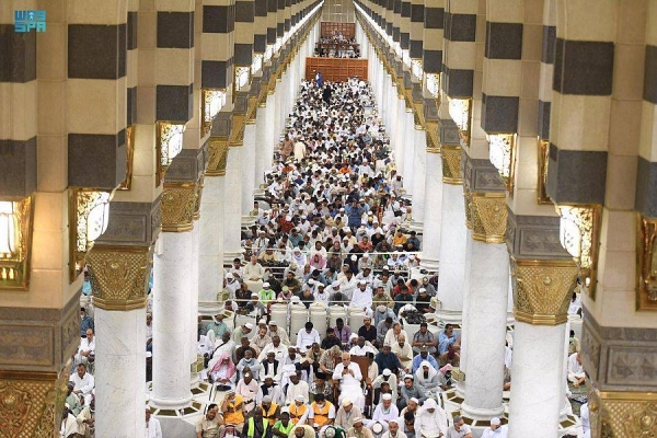 The total number of worshipers who prayed at the Prophet's Mosque in Madinah within 5 months since the beginning of Muharram until Jumada al-Ula of 1444 AH has reached more than 81 million worshipers.
