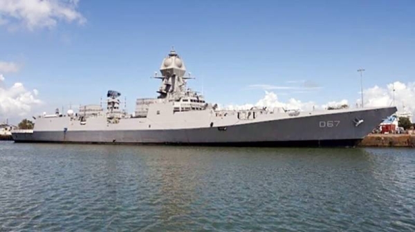 Named after the Goan city of Mormugao, the naval ship is 163 meters long and 17 meters wide. — courtesy photo