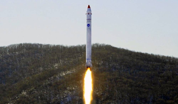 North Korea's National Aerospace Development Administration launches a projectile in Dongchang-ri on Dec. 18, 2022, which was described by the official KCNA the following day as an 