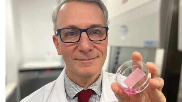 British Heart Foundation Professor Massimo Caputo has pioneered the stem cell 'scaffold' technique.
