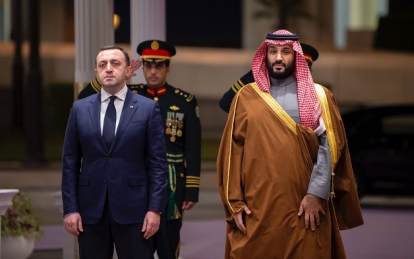 Crown Prince and Prime Minister Mohammed Bin Salman received on Wednesday the Prime Minister of Georgia Irakli Garibashvili in Riyadh.
