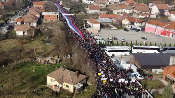 Ethnic Serbs, who are in a majority in Kosovo's north, have recently staged mass protests against the government of Pristina.