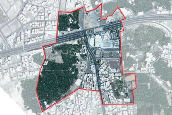 The area earmarked for the King Salman Project for the Expansion of Quba Mosque in Madinah.