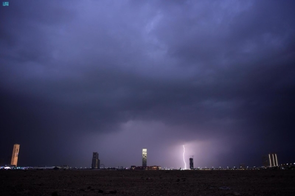 The center expected that Jeddah would witness thunderstorms and heavy rains. — SPA photo. 