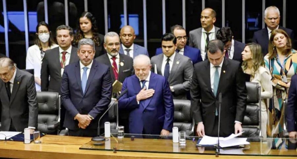 Lula was sworn in at the Brazil’s Congress in Brasilia.