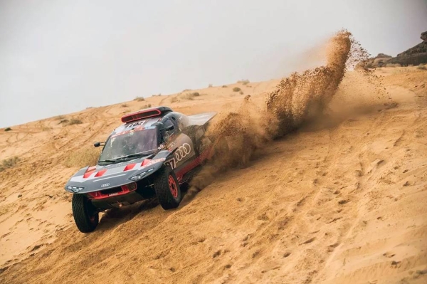 Team Audi Sport Audi driven by Carlos Sainz Sr, Lucas Cruz in Dakar 2023.