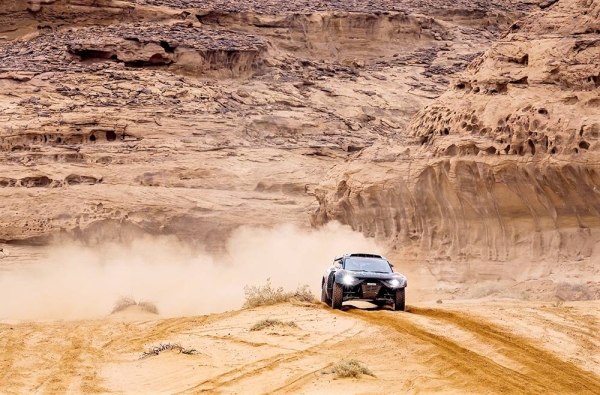 Team Audi Sport Audi driven by Carlos Sainz Sr, Lucas Cruz in Dakar 2023.