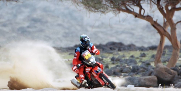 Team Audi Sport Audi driven by Carlos Sainz Sr, Lucas Cruz in Dakar 2023.