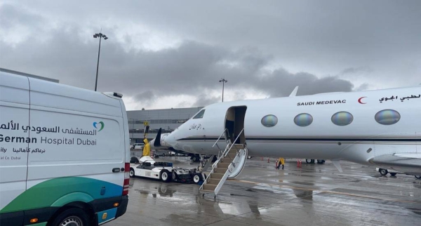 Saudi Arabia's consulate in Dubai announced that a sick Saudi newborn, who was in a serious condition, has been airlifted from Dubai to the Kingdom.