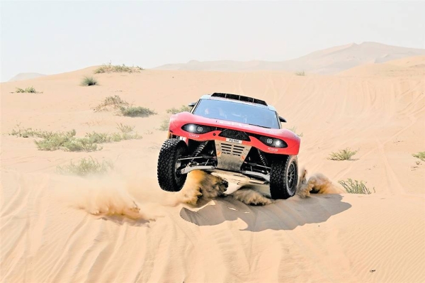 

Sebastien Loeb and Fabian Lurquin record their 4th straight Dakar Rally stage victory in their Bahrain Raid Xtreme Prodrive Hunter,