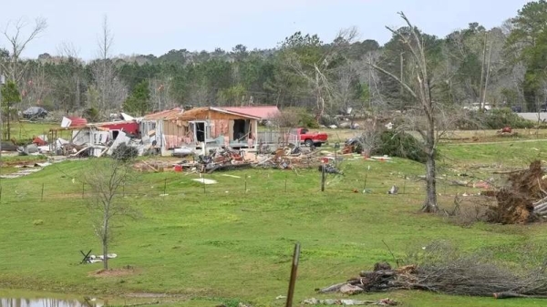 Damage caused by a storm in Alabama in 2021.