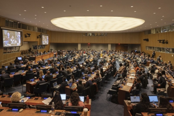 Members of the Security Council attend a meeting of the Special Political and Decolonization Committee at U.N. headquarters on Friday, Nov. 11, 2022. The committee approved a resolution that would call on the International Court of Justice to urgently issue an advisory opinion on the legal consequences of denying the Palestinian people the right to self-determination as a result of Israel’s actions since the 1967 war. The resolution will go to the 193-member General Assembly for a final vote. (AP Photo/Jeenah Moon)