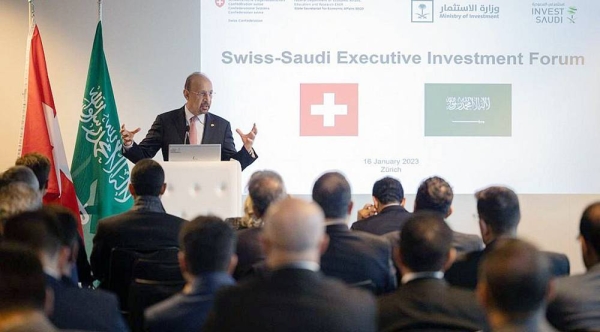 Minister of Investment Eng. Khalid Bin Abdulaziz Al-Falih and Federal Councilor Guy Parmelin, head of the Federal Department of Economic Affairs, Education, and Research attended the 3th meeting of the joint Saudi-Swiss Economic Committee and the Saudi-Swiss Investment Forum in Zurich on Wednesday.